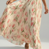 Aurelle | Midi Dress with Halter Neck and Floral