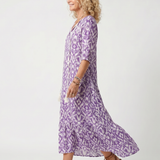Poms | Printed Midi Dress with