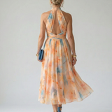 Elin | Soft Halter Neck Midi Dress