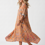 Sophie | Printed Midi Dress with Pockets