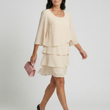 Della | Bell-Sleeve Knee-Length Dress