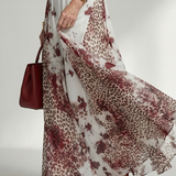 Orlune | White Pleated Maxi Dress