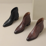 Ava | Elegant Leather Ankle Boots
