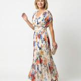 Savannah | Pleated Floral Midi Dress
