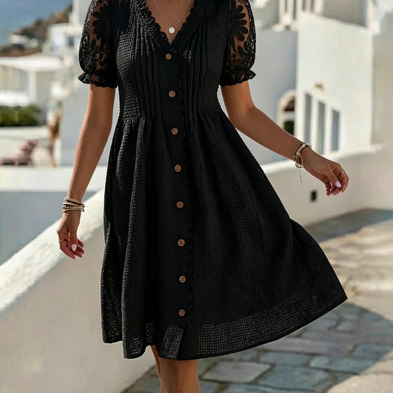 Deneke | Balloon Sleeve Midi Dress