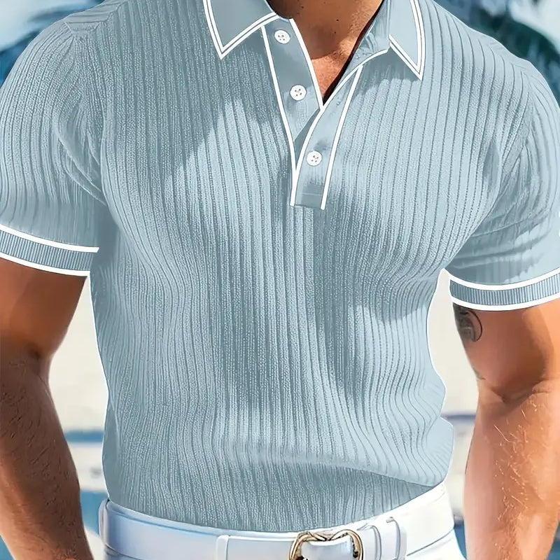 Hugo | Custom Structured Polo Mediterranean Elegance Top