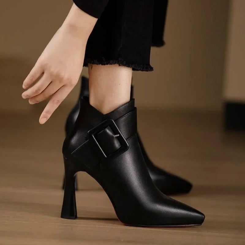 Buckle | Ankle Boots with Heel & Oversized