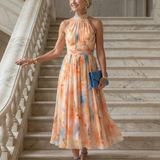 Elin | Soft Halter Neck Midi Dress