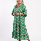 Camille | Midi Floral Ruffled Dress