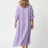 Sandrine | Embroidered Midi Dress with Pockets