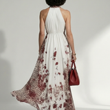 Orlune | White Pleated Maxi Dress