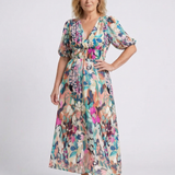 Waist | Short Sleeve Midi Dress with