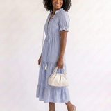 Dakato | Midi Dress with Short Sleeves