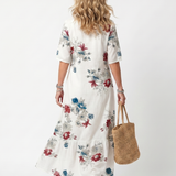 Poms | Midi Floral Dress with