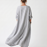 Veronique | Contrast Embroidered Midi Dress