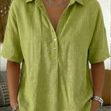 Willow | Blouse with Collar and Button Details