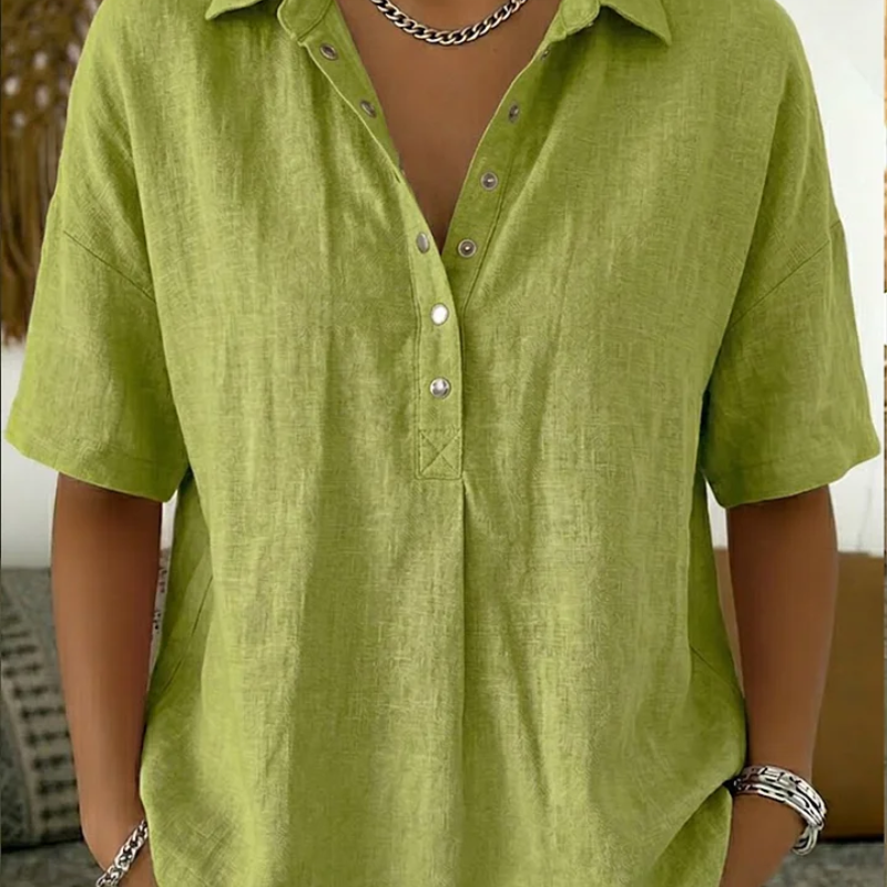 Willow | Blouse with Collar and Button Details