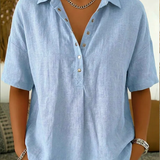 Willow | Blouse with Collar and Button Details