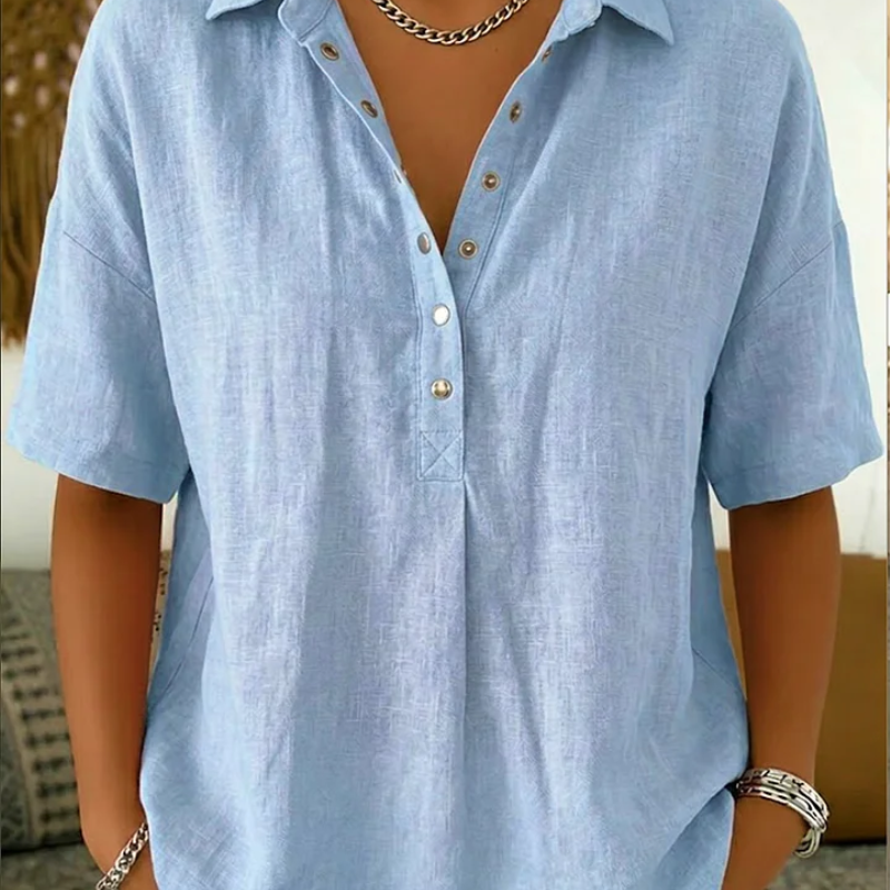 Willow | Blouse with Collar and Button Details