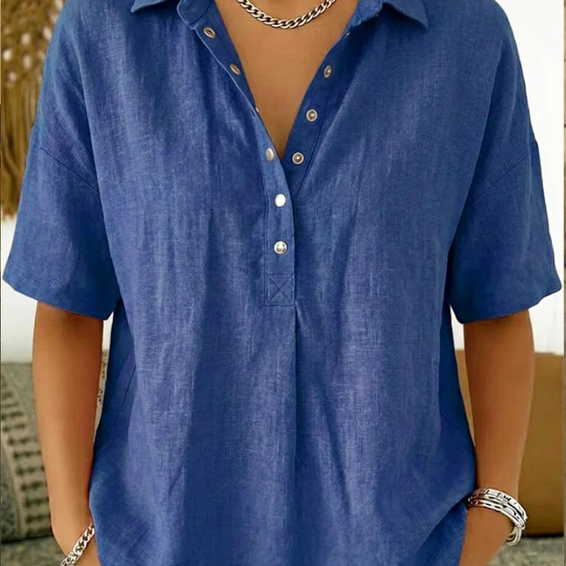 Willow | Blouse with Collar and Button Details