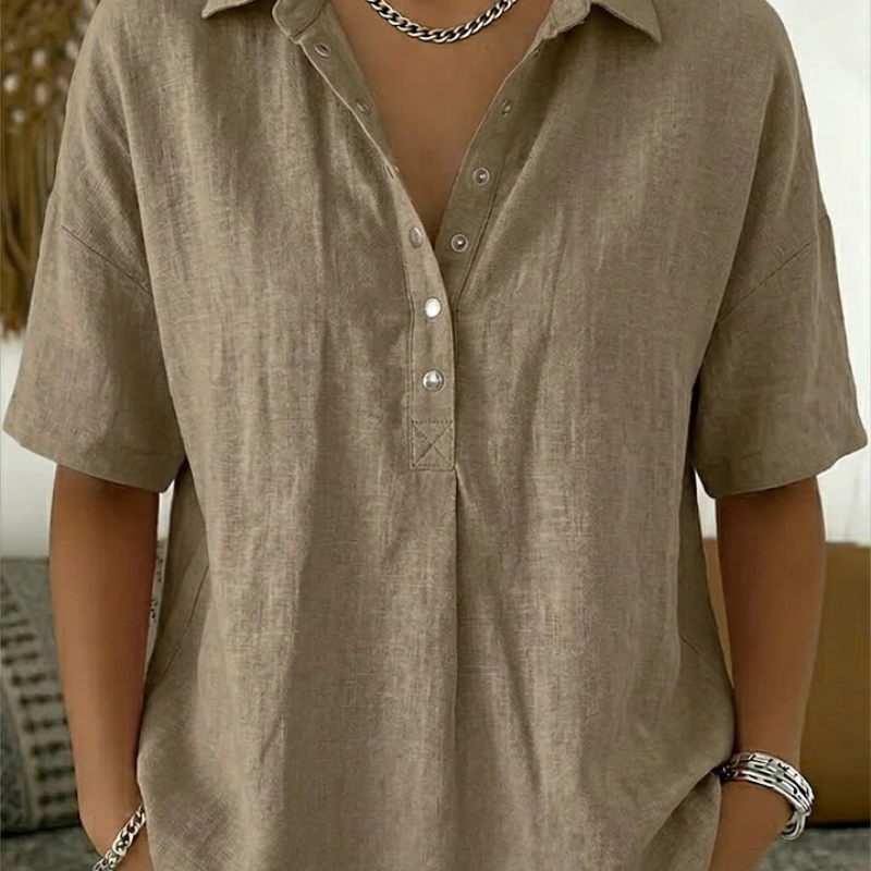 Willow | Blouse with Collar and Button Details
