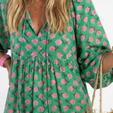 Camille | Midi Floral Ruffled Dress