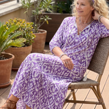Poms | Printed Midi Dress with