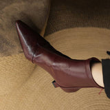 Stella | Elegant Heeled Leather Ankle Boots