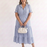 Dakato | Midi Dress with Short Sleeves