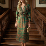 Moon | Natural Wrap Midi Dress