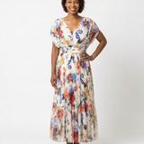 Savannah | Pleated Floral Midi Dress