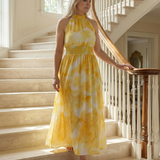 Charlotte | Gathered Halter Midi Dress