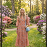 Amara | Geometric Print Midi Dress