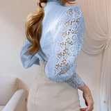 Tove | Long Sleeve Blouse with Lace and Details