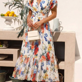 Savannah | Pleated Floral Midi Dress