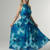Charlotte | Gathered Halter Midi Dress