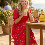 Delphine | Puff Sleeve Midi Dress
