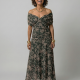 Calen | Casual Midi Dress with Off-Shoulder Sleeves