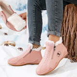 Lotte – Warm lined ankle boot with zipper & lacing
