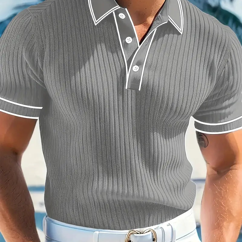 Hugo | Custom Structured Polo Mediterranean Elegance Top