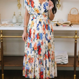 Savannah | Pleated Floral Midi Dress
