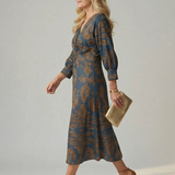 Moon | Natural Midi Wrap Dress