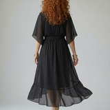 Elric | Draped Midi Dress