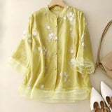 Mila | Embroidered Cotton Top