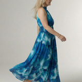 Ruby | Midi Dress with Gathered Halter Neck