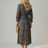Moon | Natural Midi Wrap Dress