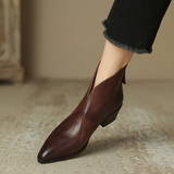 Ava | Elegant Leather Ankle Boots