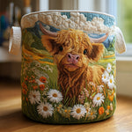 Isla hand-quilted laundry basket – heather-toned florals