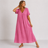 Violette | Long Flowy Dress in Linen