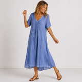 Violette | Long Flowy Dress in Linen